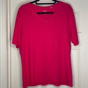 Chico's Women's True Color Tee - Size 3(XL) - PINK